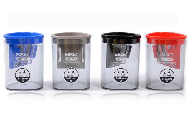 Pencil Sharpener Handle Transparent Double Hole 4 Colors Apply to 8-12mm Diameter