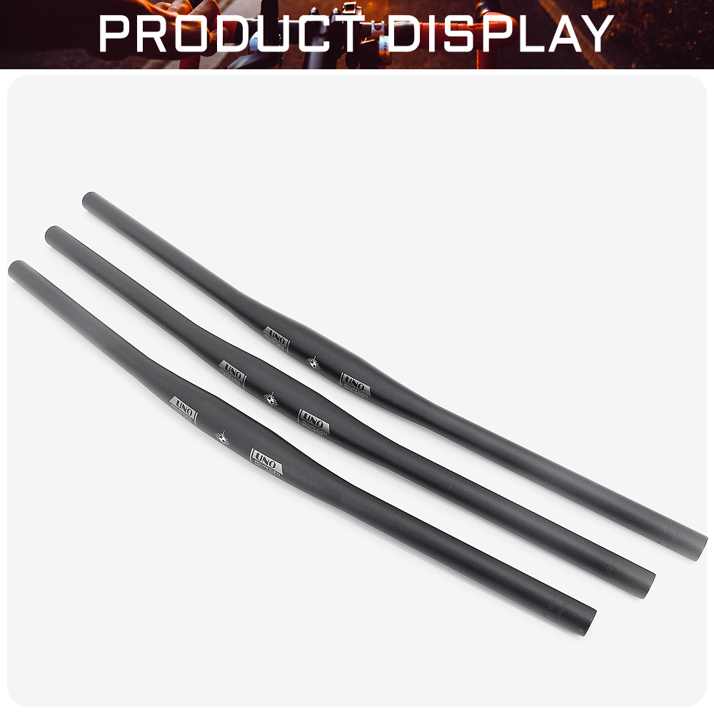 UNO-Manillar de bicicleta recto/ribalón, mango plano de aleación de aluminio para bicicleta de montaña, 640, 680, 720, 740, 760, 780, 800mm, piezas de bicicleta