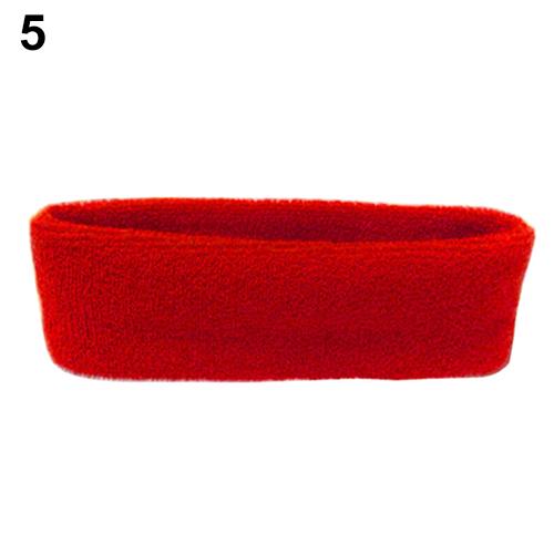 Moda feminina esporte suor sweatband bandana yoga ginásio cabeça de estiramento faixa de cabelo faixa de banda de cabelo sweatband bandana: Vermelho