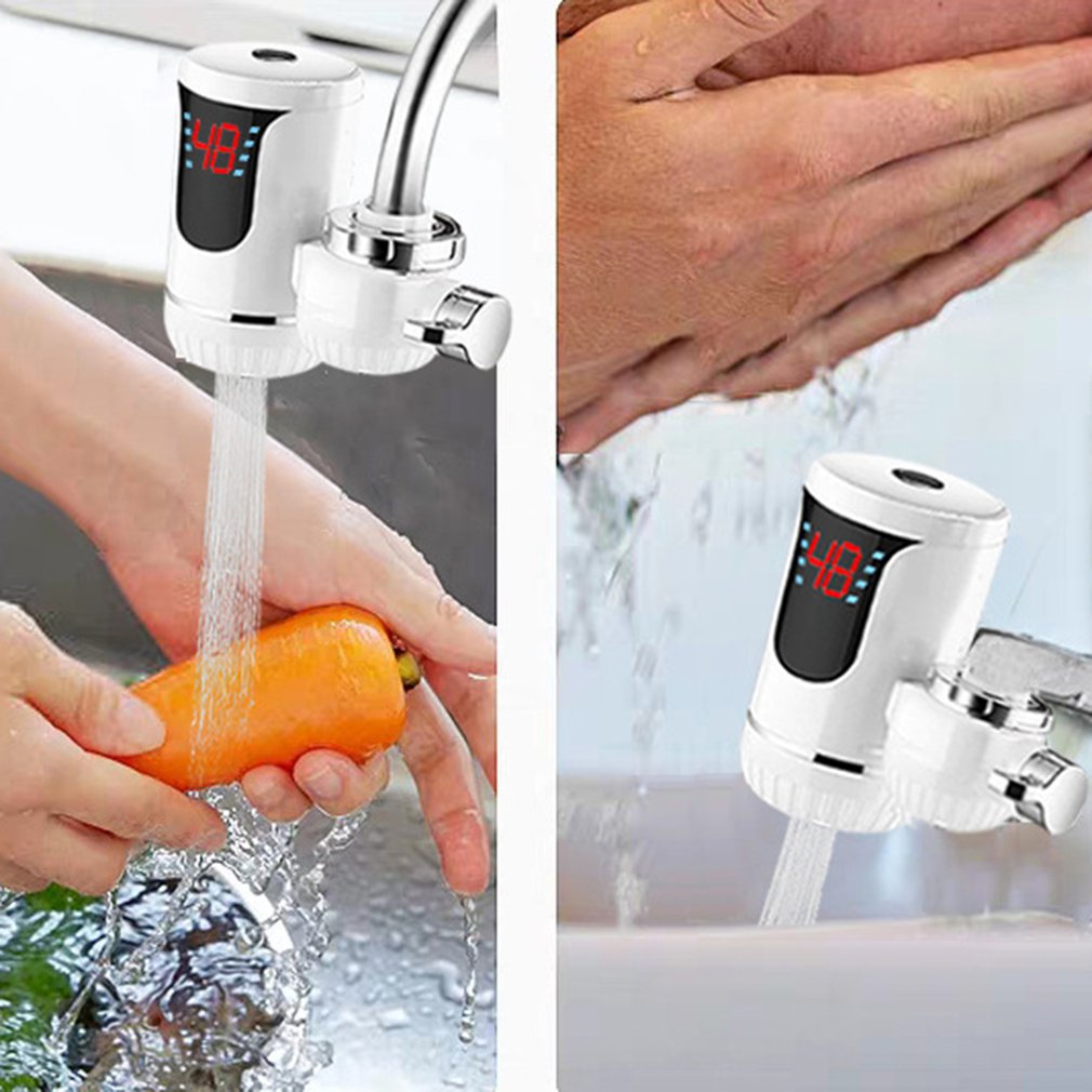 Grifo de agua y fría de doble uso, calentador eléctrico Universal de tres segundos con conexión rápida