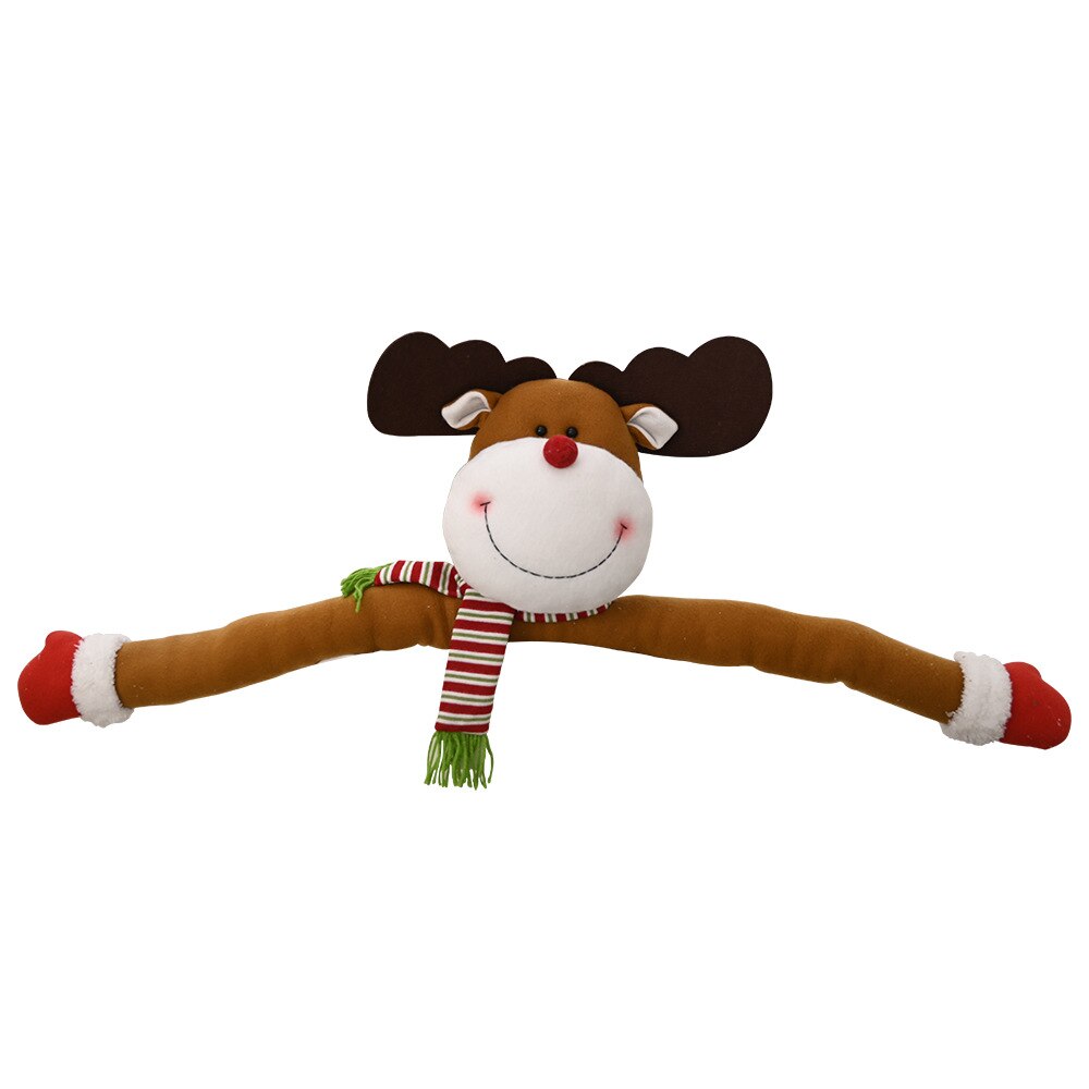 Juletræ topper sød top hat vinter fest træ dekorationer gammel mand snemand elg ornament julepynt: L elg