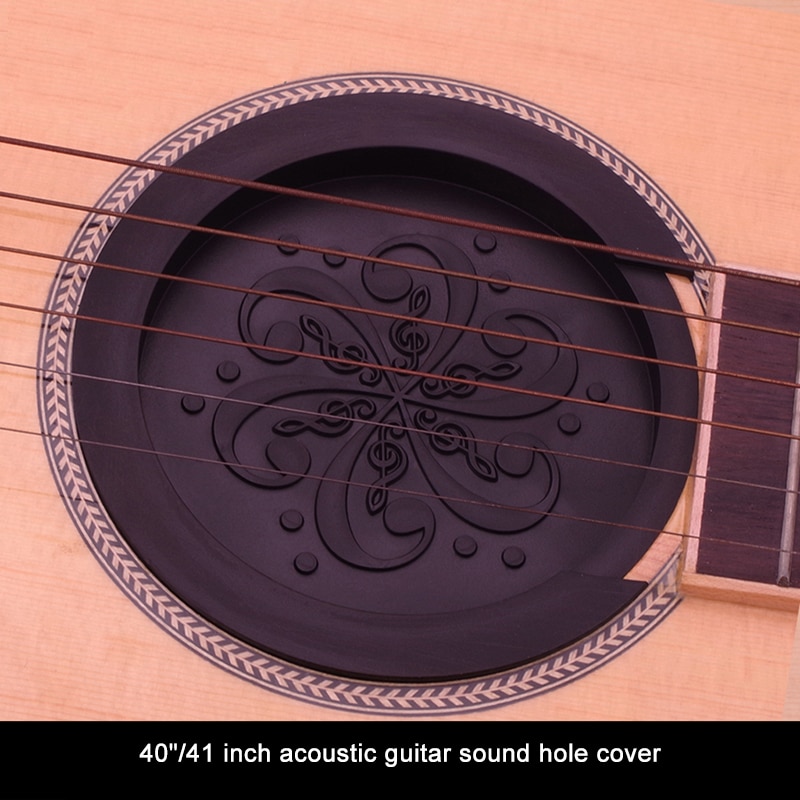 Guitar Soundhole Cover Silicone Sound Hole Cover Block Weak Sound Buffer Plug Acoustic Classic Folk Guitar Parts Accessory