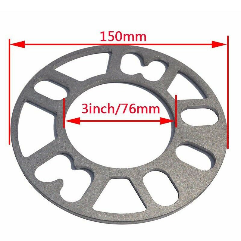 1X 5mm Aluminium ET Einstellscheiben Auto Spurverbreiterungen Radstand Dichtung Flansch