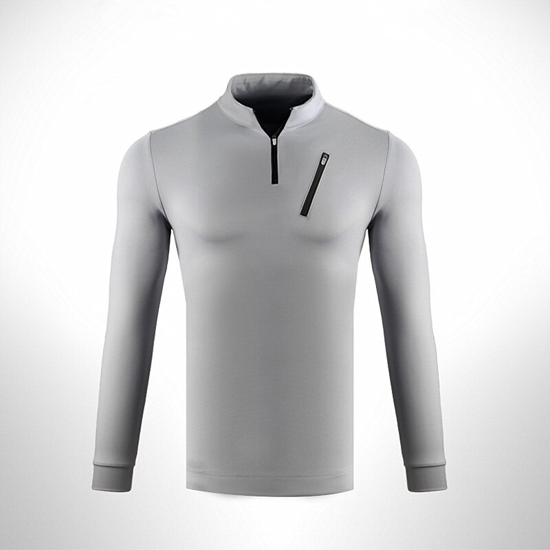 Neue! PGM Golf Kleidung männer Herbst und Winter Kleidung Langarm T-Shirt Warme Jacke Postleitzahl Kragen: grau / XXL