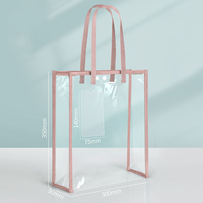 Carpeta de mano impermeable transparente portátil de gran capacidad, bolsillo para archivos autoadhesivo, suministros de oficina: Multicolor