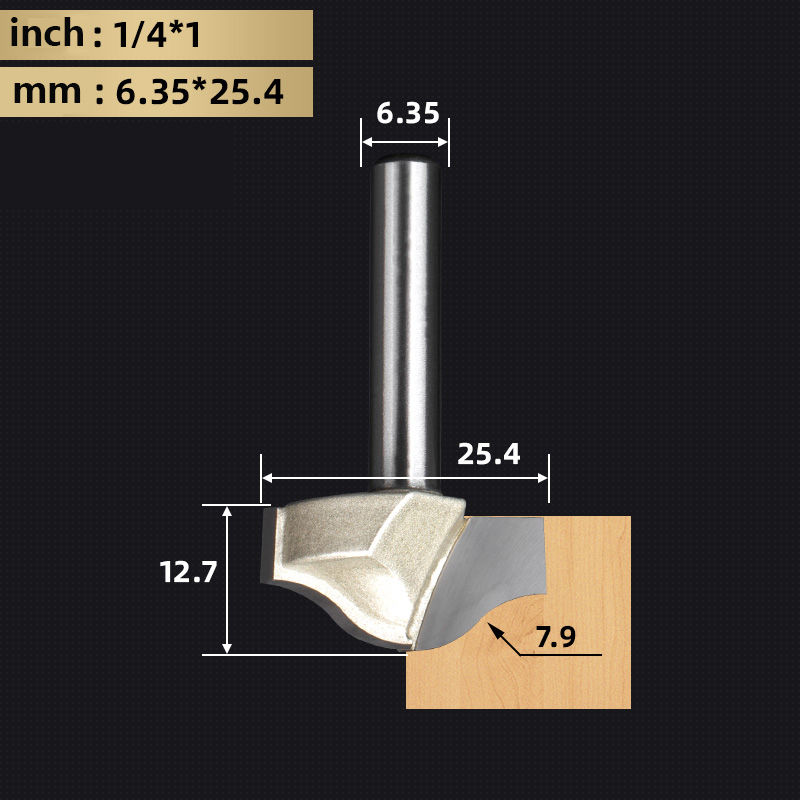 Tideway Round Bottom Clearing Bit Grade Woodworking Cutters CNC Tool Line Type Trimming Milling Cutter For Wood: 36mm