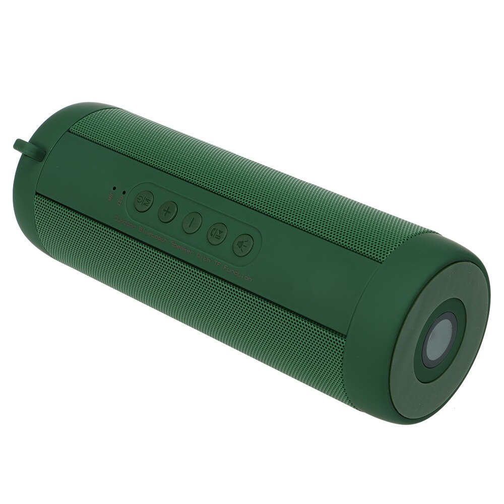 T2 Bluetooth Speaker Portable Outdoor Sound Box Wireless Waterproof LED Column Support TF Card FM Radio Aux Input: T-Green