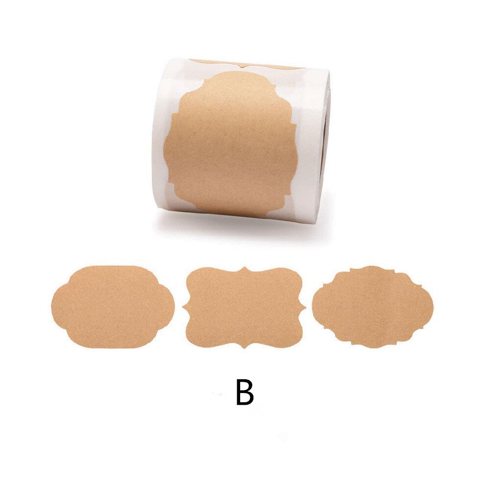 Kraft Paper Name Sticker Glass Bottle Sticker Label Sealing Sticker Kitchen Classification Sticker Slogan Paper 150Pcs: B