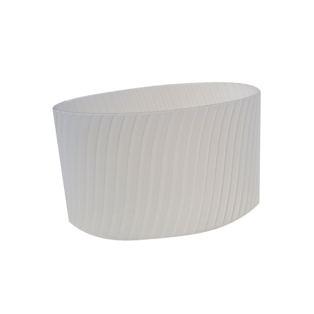 1Pc Siliconen 8Cm Warmte Geïsoleerde Cup Mouw Strepen Anti Slip Wraps Voor Mokken Keramische Glazen Waterfles Thermostabiliteit Geurloos