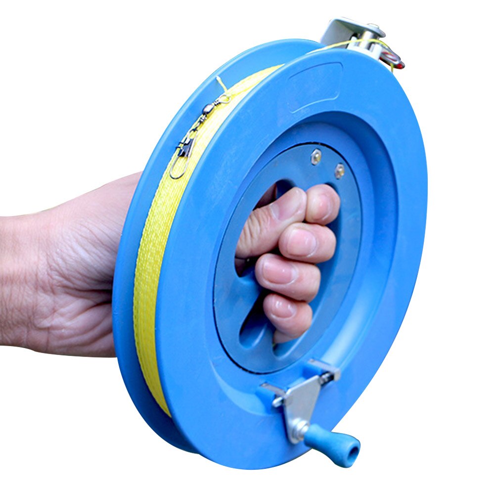 Carrete de bobinado de plástico ABS duradero, herramientas voladoras para exteriores, función de bloqueo, enrollador de línea de cometa, cuerda portátil para niños