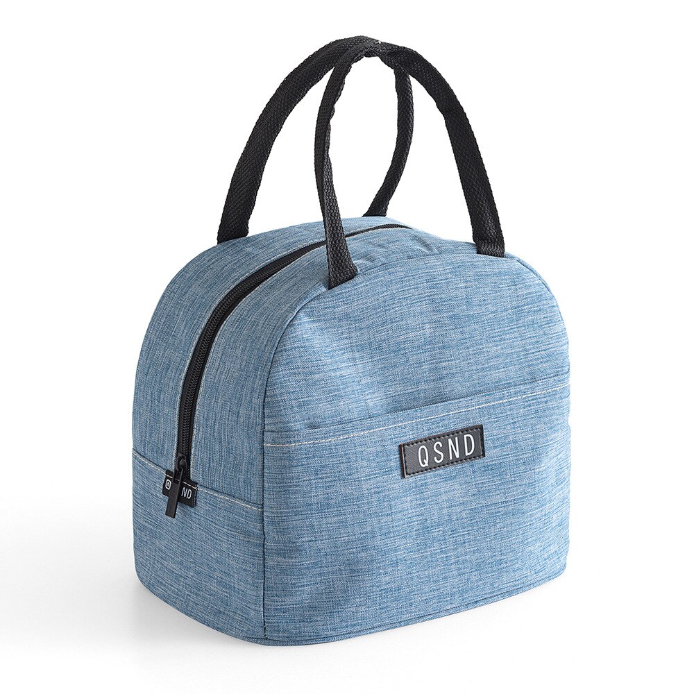 Baby Food Milk Bottle Storage Insulation Bag Microwave Lunch Box Wheat Straw Dinnerware Food Storage Container for Children Kids: Blue Bag