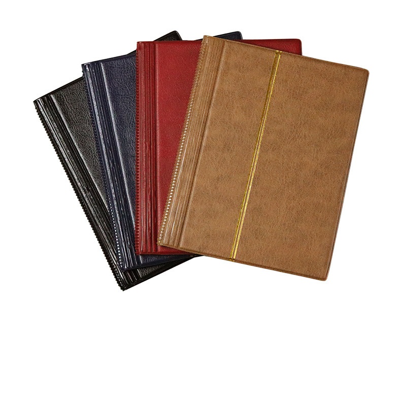 Libro de álbum de colección de sellos postales, bolsa de almacenamiento de colección de sellos de doble cara, folleto de colección de sellos vacíos, 20 hojas