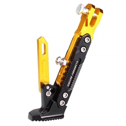 Pata de cabra ajustable para motocicleta eléctrica, soporte lateral para estacionamiento, 1 Uds.: Oro