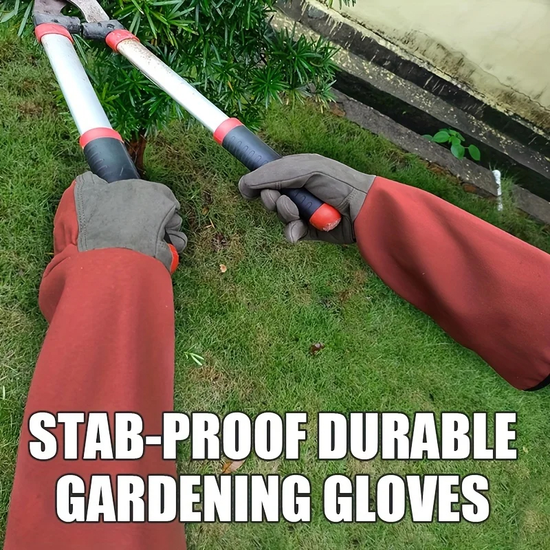 1 Paar lange Gartenhandschuhe, dornensichere Gartenhandschuhe, Rosenschnitt, Hof, atmungsaktive Arbeitshandschuhe zum Graben, Pflanzen, Beschneiden