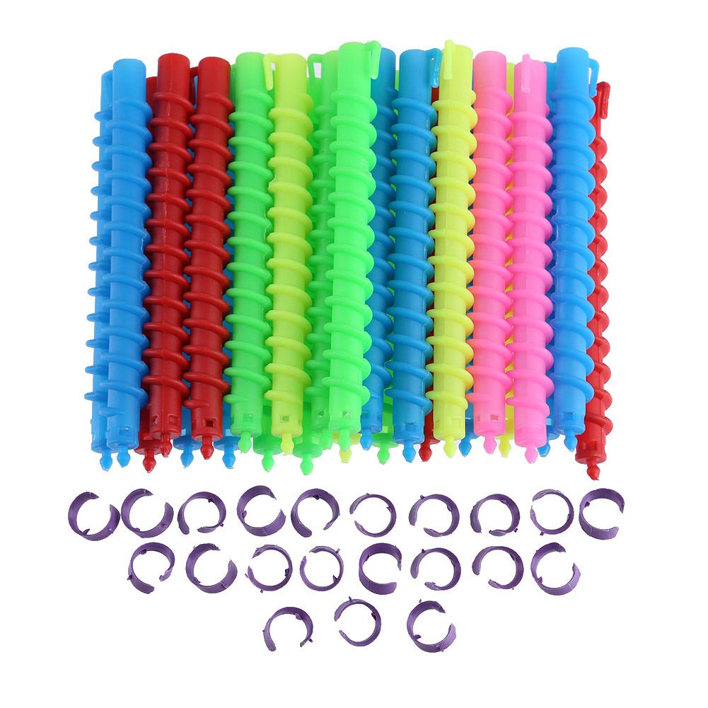 18/26/30/35Pcs Plastic Long Styling Barber Salon Tool Hairdressing Spiral Hair Perm Rod Hairdressing Curler Rollers Salon Tool: 26Pcs