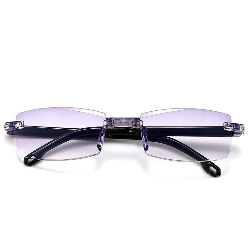 Männer und frauen faltbare lesebrille Anti-blau licht rahmenlose lesebrille Computer gläser mit Kasten dioptrien + 100 zu + 400