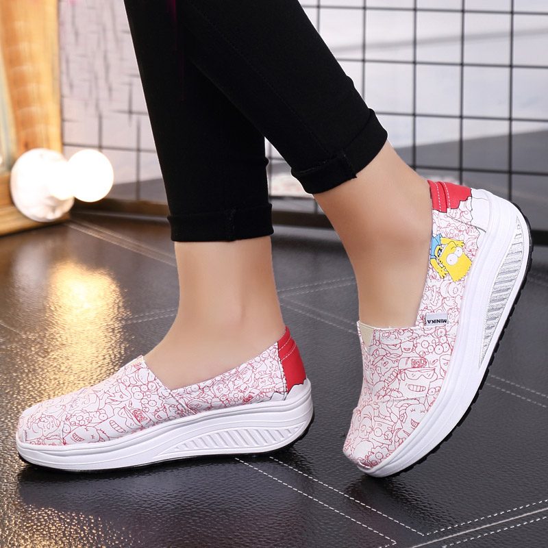 Kvinnor lägenheter plattform loafers dam mockasin skor kvinna höst slip on casual damskor kilar skor