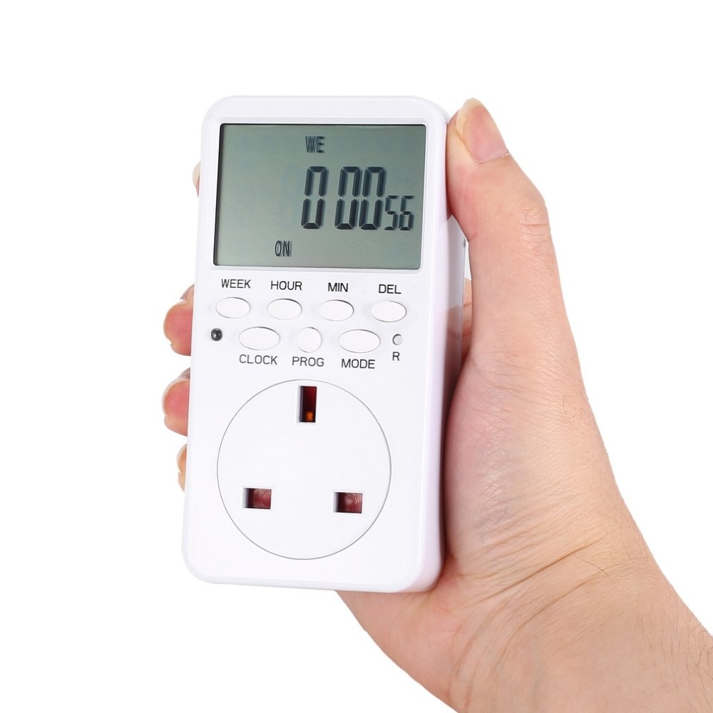 Mini Digital LCD 230V 16A Timer Switch Socket Outlet Plug-in Time Countdown Energy Saving Programmable Electronic Controller