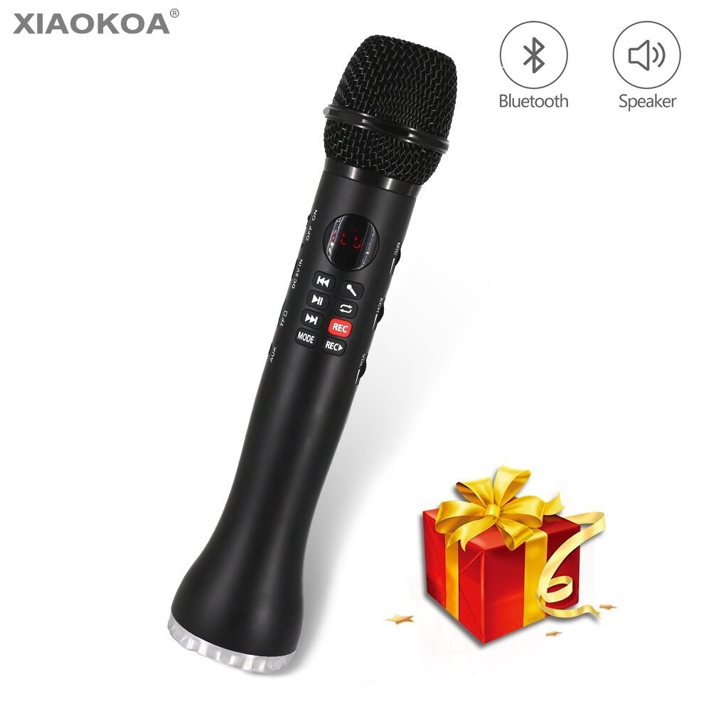Professionelle Karaoke Mikrofon 3 in 1 Aufnahme Drahtlose Lautsprecher mit Bluetooth für Telefon Für Ipad Kondensator Mikrofon XIAOKOA: Nein TF Karte