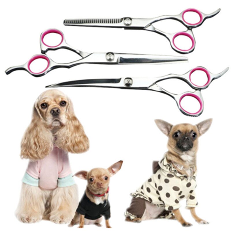 Kæledyrspleje saks hund pleje kit hår 6 tommer kurve hund saks kattehår udtynding saks skarp kant saks