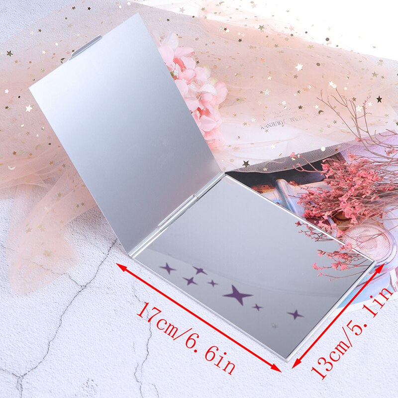 Espejo de maquillaje ultradelgado de 5 tamaños, espejo de tocador para cosmética, de bolsillo, rectangular, plegable, compacto, para maquillaje: type G as shown