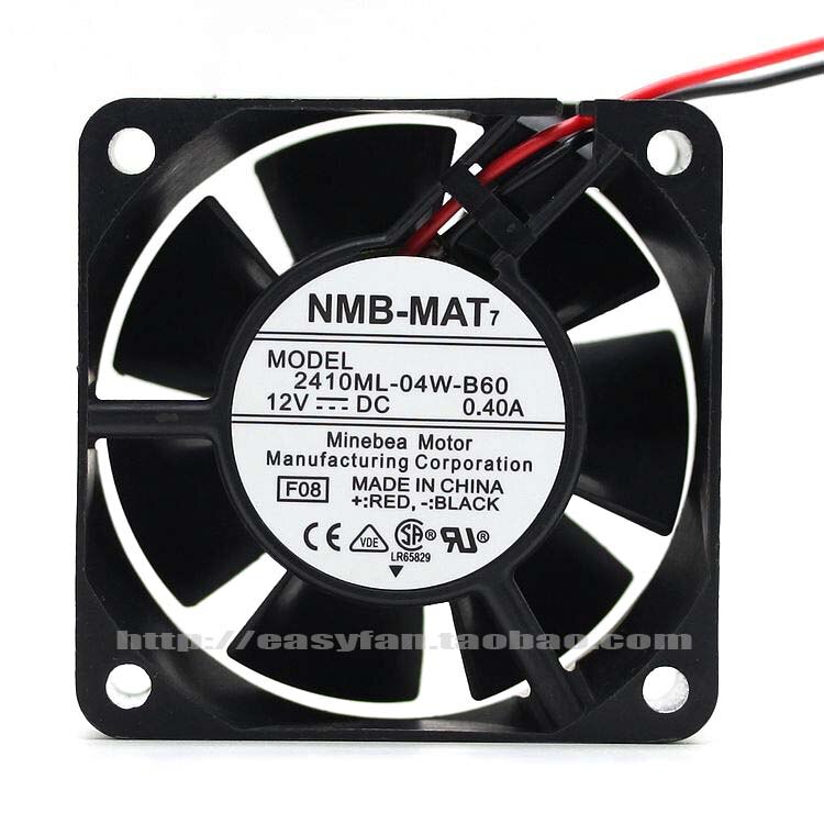 NMB-MAT NMB 2410ML-04W-B60 6025 12V 0.40A 6CM double ball bearing cooling fan