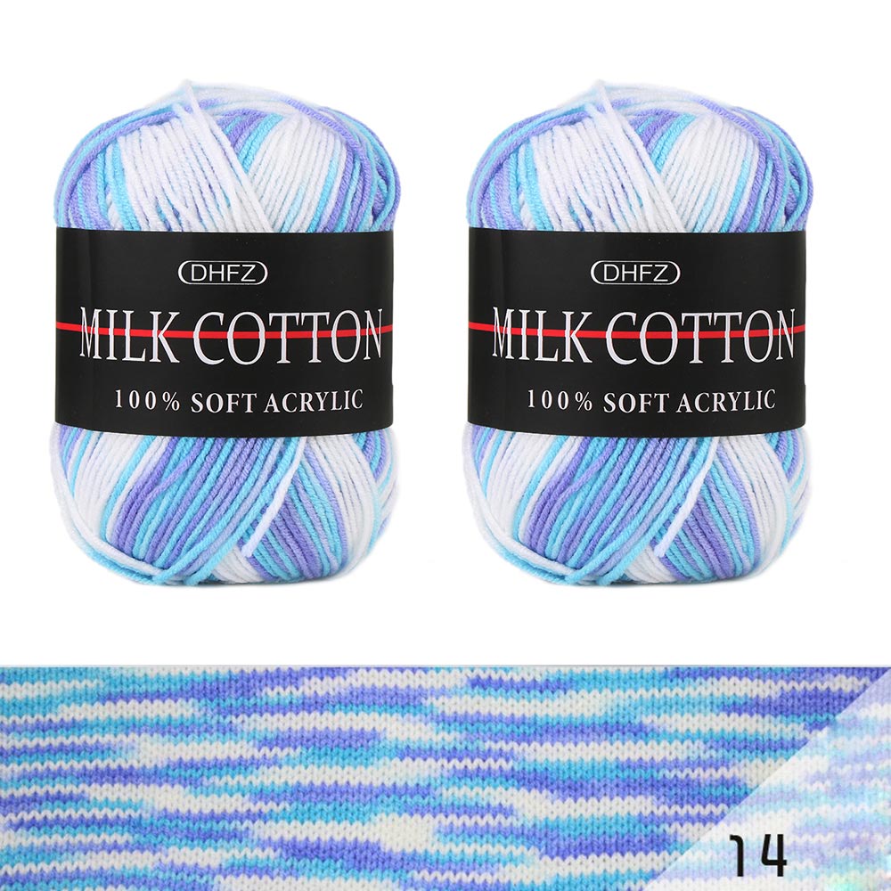 Lot de fils mixtes colorés DK | Coton doux, Lot de 23 couleurs, tricot Crochet, bricolage, fil de coton doux, accessoires de couture pour bébé, 50g: 14