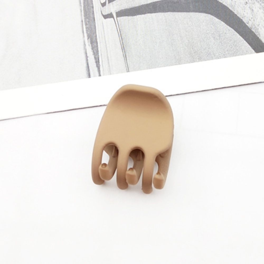 Mini Haar Klauw Clips Voor Meisjes En Vrouwen, kleine Haar Clips Pins Klemmen Non Slip Tiny Plastic Jaw Clips Haarspeld: Light brown
