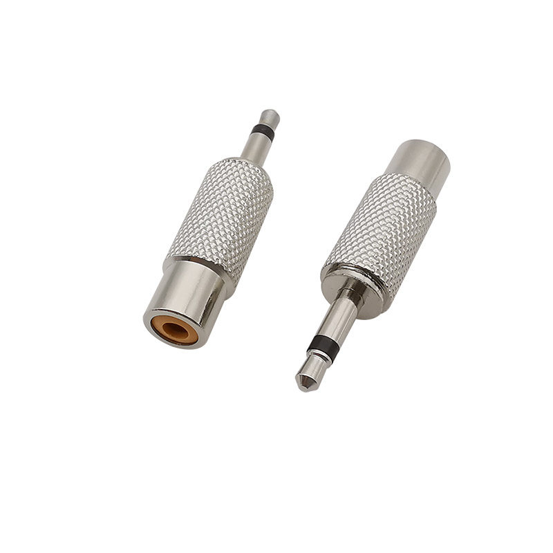Metal RCA Female to 3.5mm Male Plug 2 Pole TS / 3 Pole TRS Audio Adapter RCA Jack Socket to 3.5mm Plugs Mono / Stereo Connector: Red / 5-9Pcs