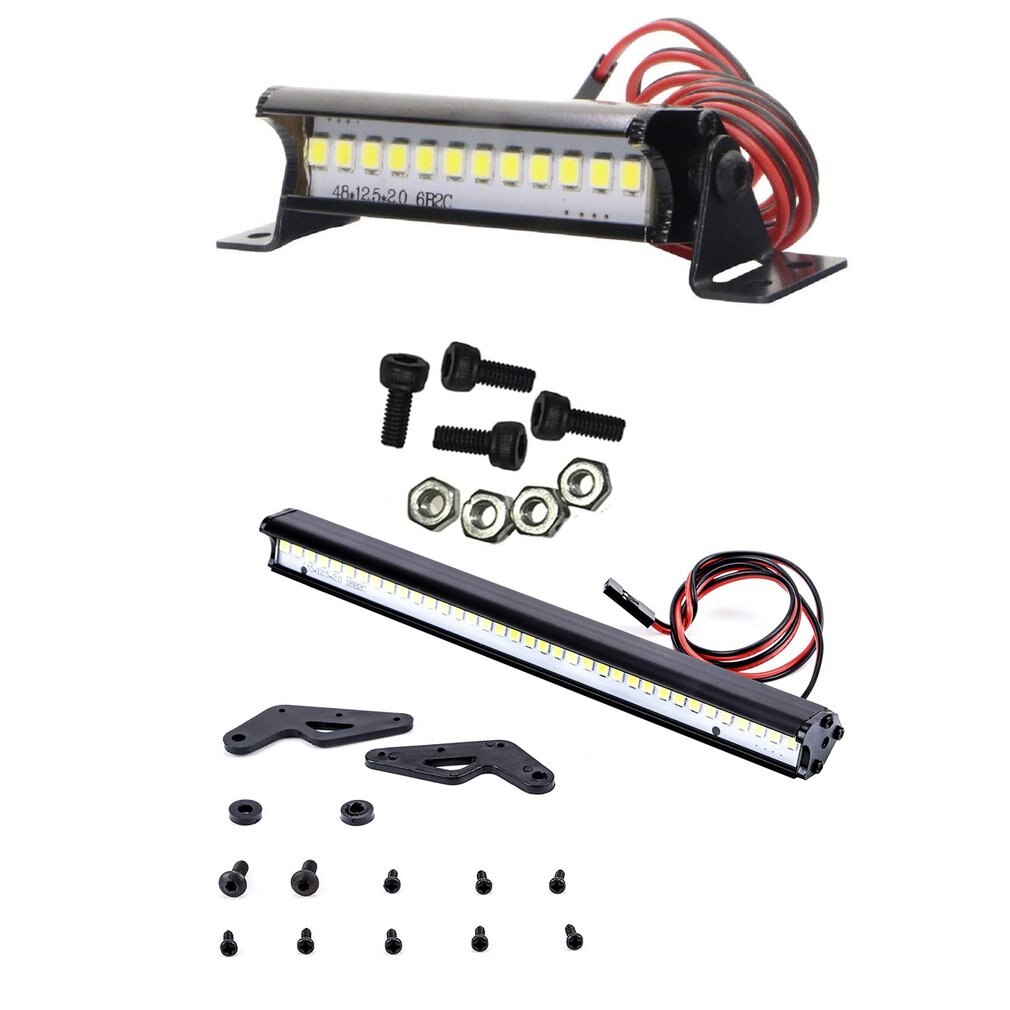 Led Spotlight Dak Licht Voor 1/10 Rc Crawler Auto Traxxas TRX4 RC4WD D90 D110 Axiale Scx10 90046 36 Led/12LED/6LED Bumper Licht