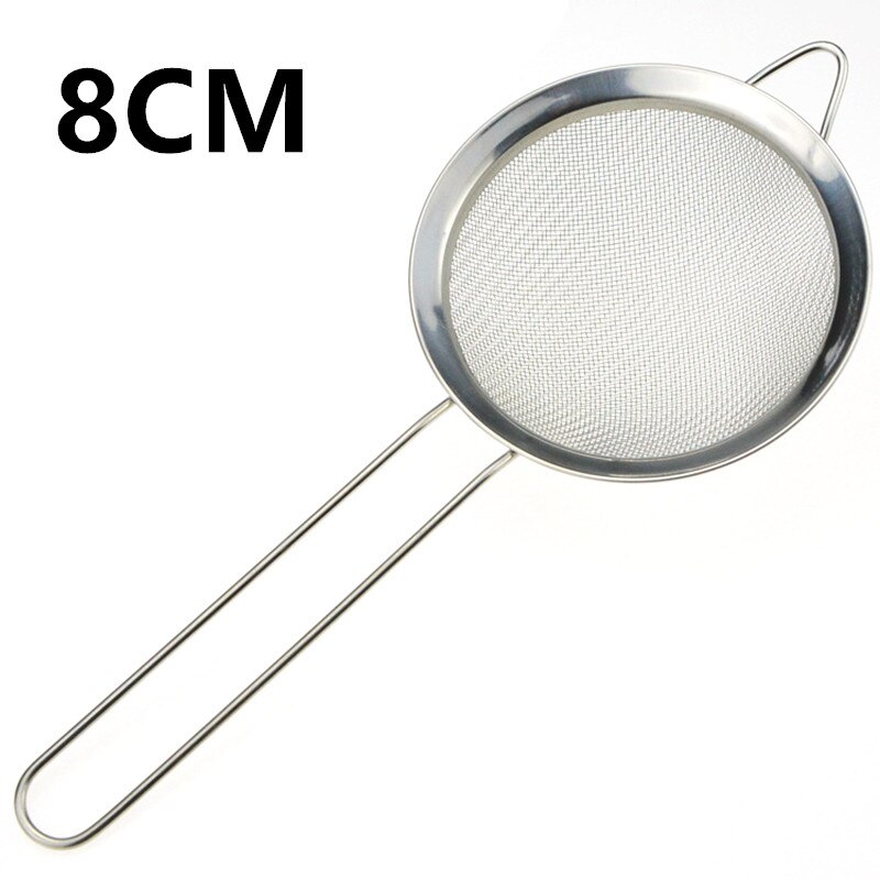 Reusable Nylon Handheld Colander Screen Mesh Coffee Milk Juice Soy Milk Tea Leaf Strainer Colander Kitchen Accessories: 8CM