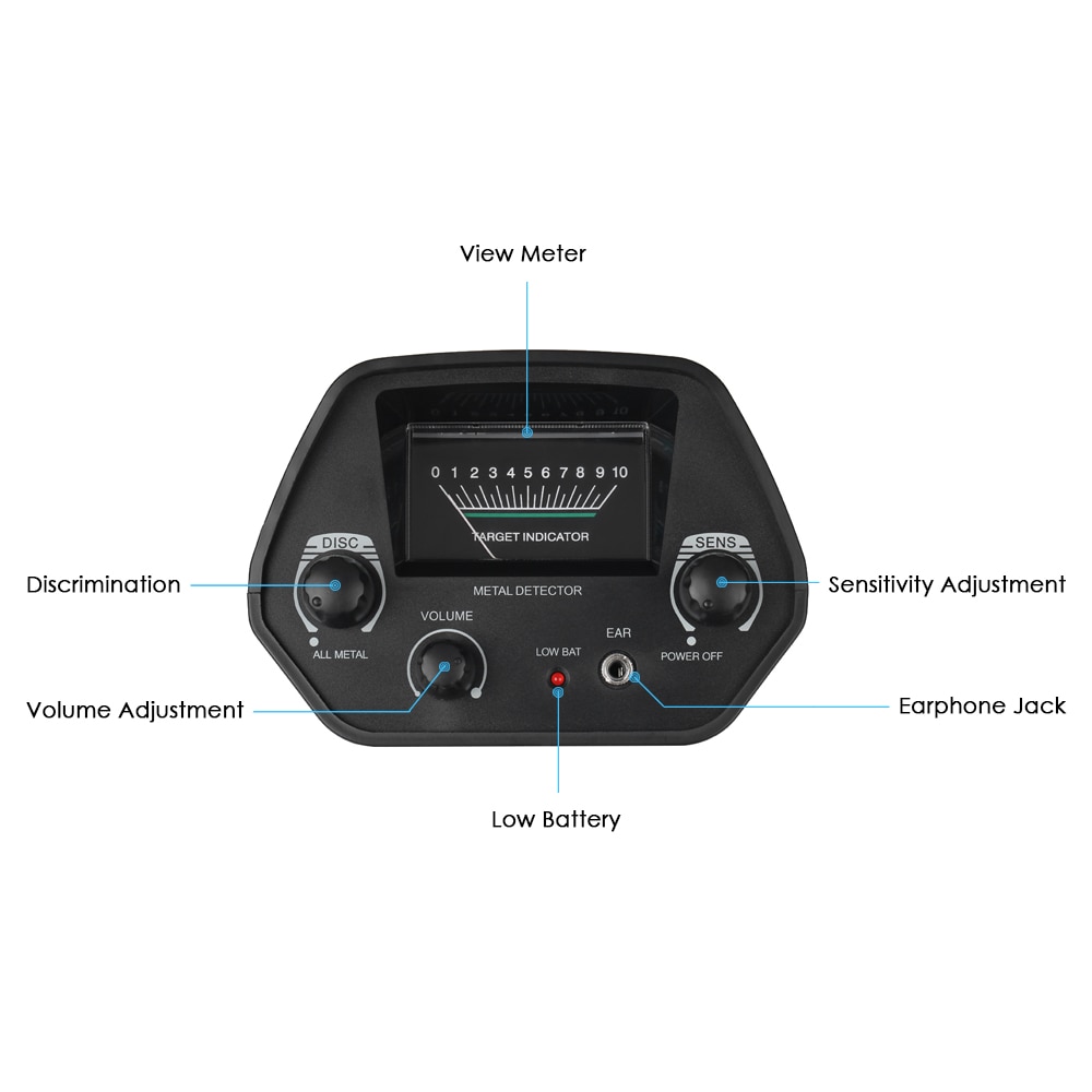 KKmoon-Detector de Metales MD4030, buscador de tesoros de oro subterráneo, con auriculares, GTX5030