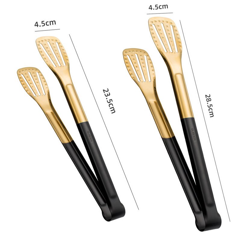 Kitchen Tool Gadgets Utensils Barbecue Bbq Steak Bake Bread Food Clip Accessories Stainless Steel Utensilios Cocina Pinzas Cocin: black / S