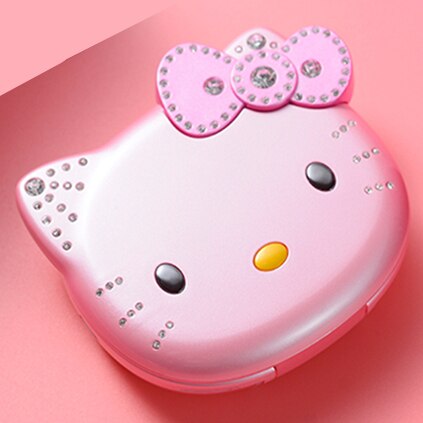 Mini menina bonito telefone móvel quad banda flip desenhos animados desbloqueado crianças duplo sim celular