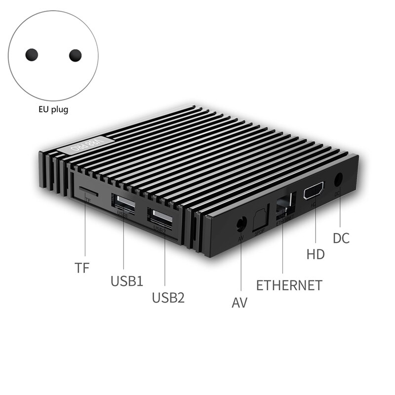 Smart Set Top Box Android 9.0 Supports 3D Video RAM 2GB ROM 16GB WiFi Multi-Language Network Set-Top Box