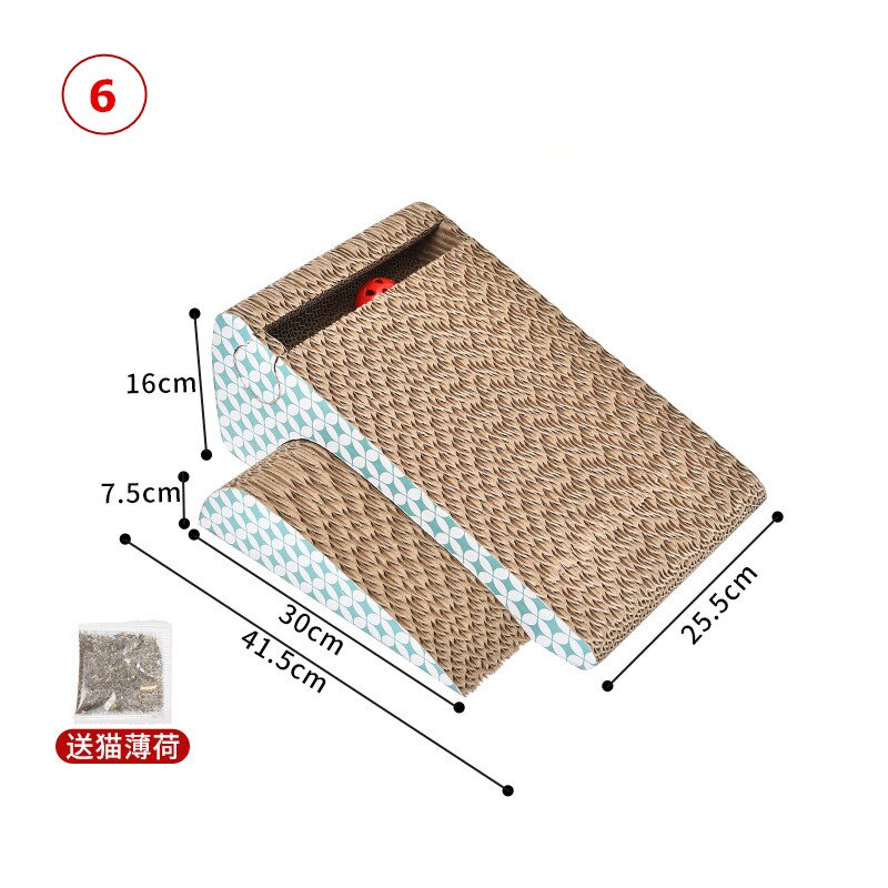 Cat Scratch Board Toy Pad Grinding Nails Interactive Protecting Furniture Cat Toy Corrugated Large Size Catw Scratcher Toys: 6