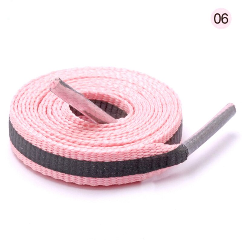 1 Paar Platte 8Mm Reflecterende Runner Veters Veiligheid Lichtgevende Gloeiende Schoenveters Unisex Voor Sport Basketbal Canvas Schoenen: 06