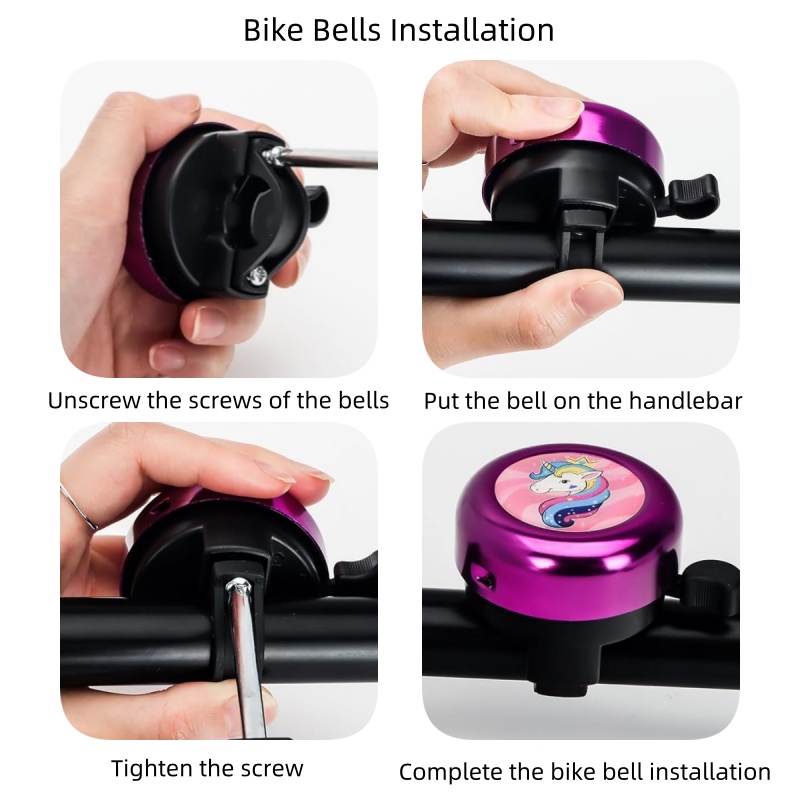 1 Juego de campanas y serpentinas para bicicleta, molinete de bicicleta para niños y niñas, accesorios coloridos de decoración para bicicletas para niños, de navidad