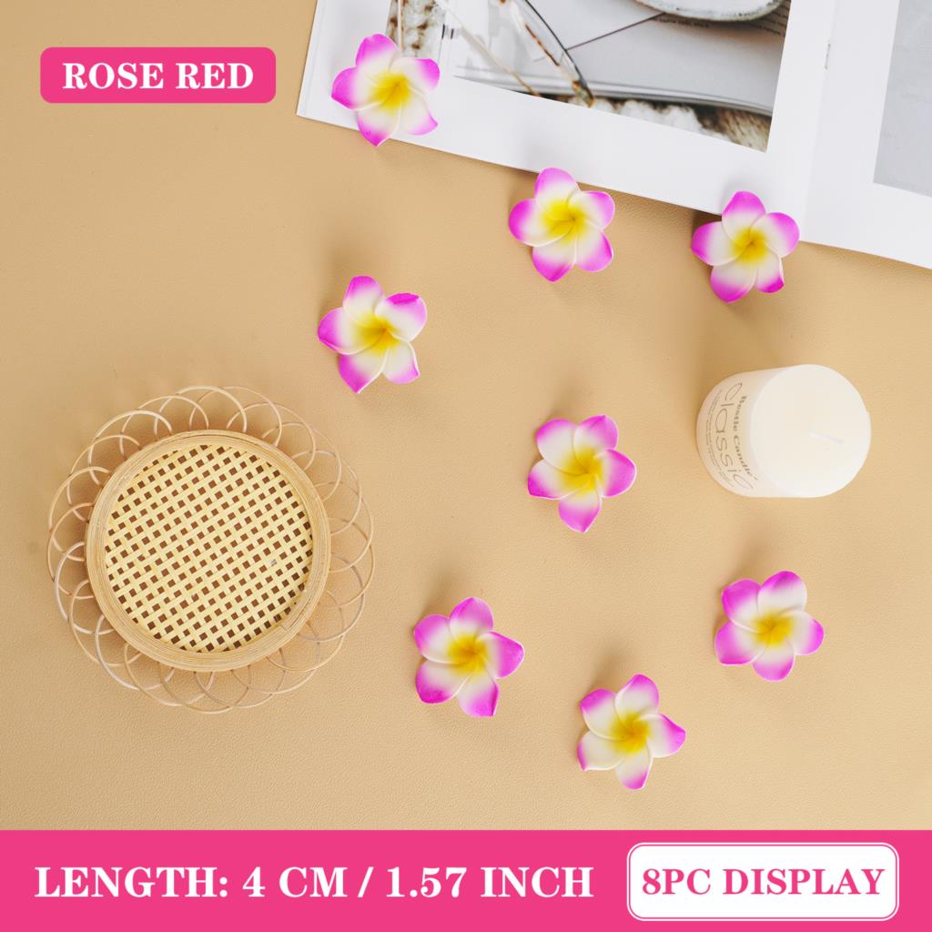 10 pz Plumeria hawaiano PE schiuma frangipane fiore artificiale copricapo fiori uovo fiori per decorazioni di nozze forniture per feste: XS / Bianco latte