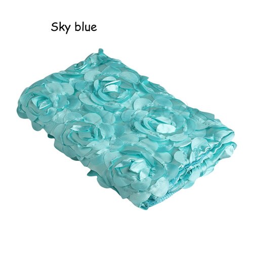 Newborn Baby 3D Photography Photo Prop Rose Flower Backdrop Blanket Rug 11 Color: Sky blue