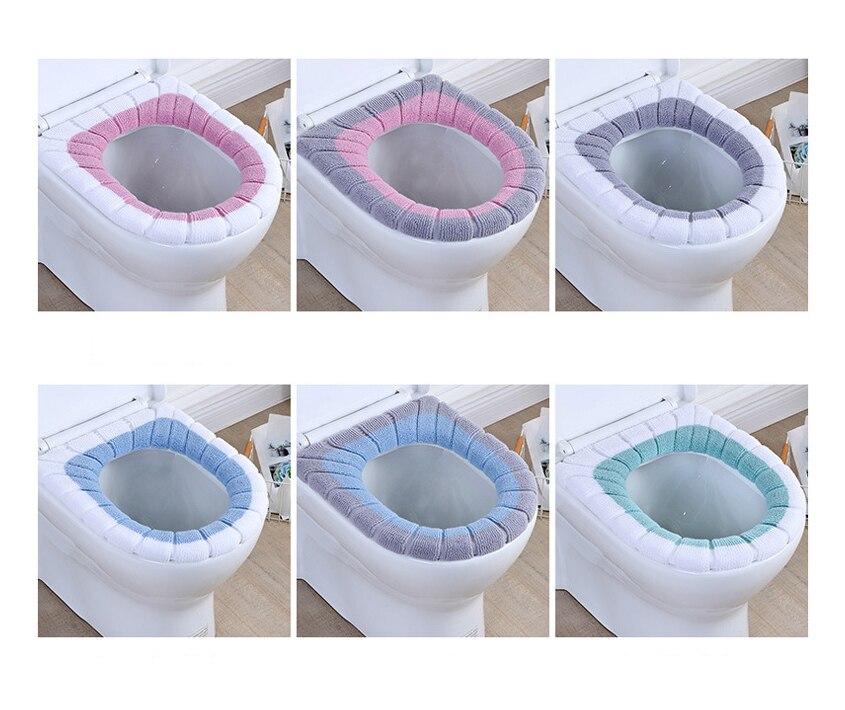 La couverture confortable de siège de toilette est des articles sanitaires chauds, doux et réutilisables de flanelle