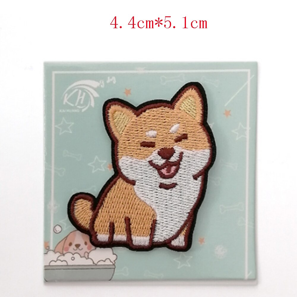 Corgi/Teckel/Husky Patch Borduurwerk Patches Voor Kleding Leuke Hond Animal Ijzer-Patches Op Kleding: 9