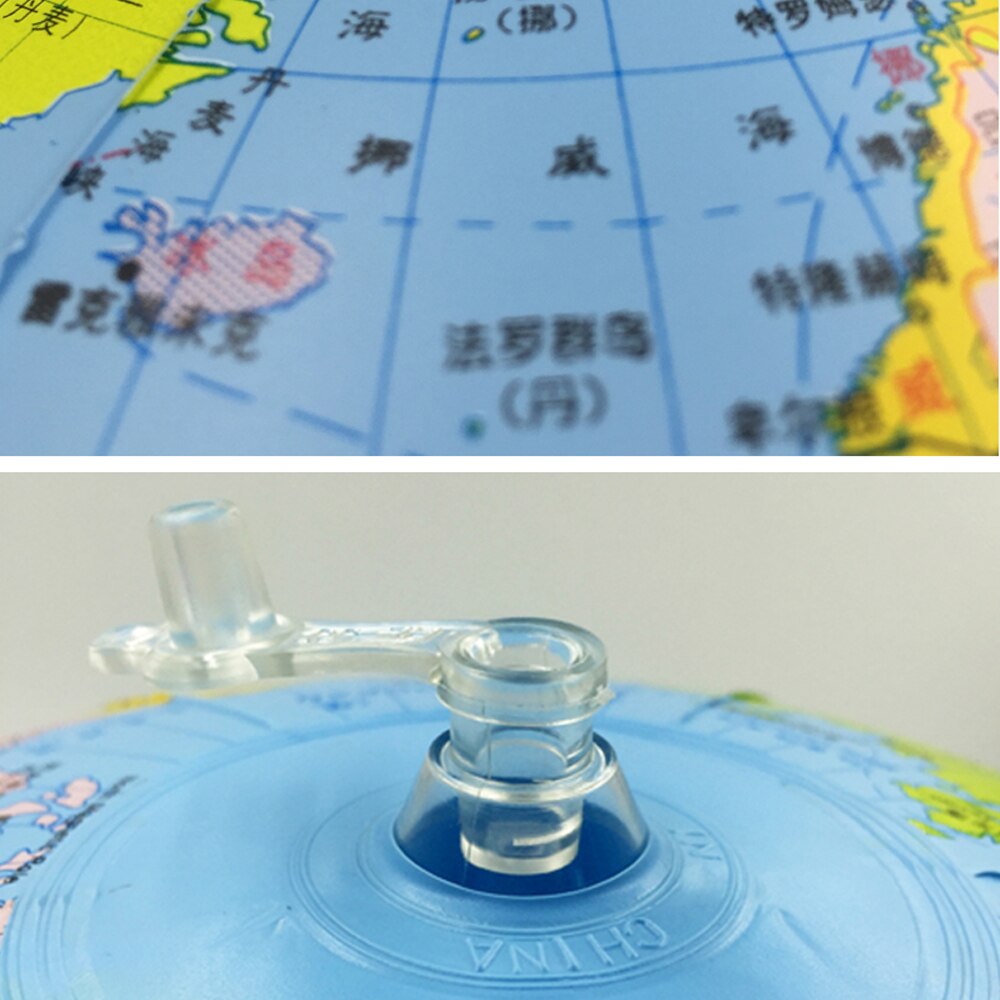 Aufblasbarer Globus 38cm Karte Ball Geographie Lernen Pädagogisches Quaddel Erde Ozean Strand Ball freundlicher Geographie lehrreich Lieferungen