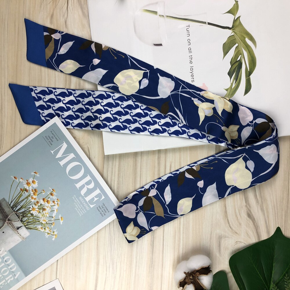 47"x2" Skinny Scarf Extra Long Slim Solid Ribbon Belt Thin Tie Neck Neck scarf, Hair Tie Band