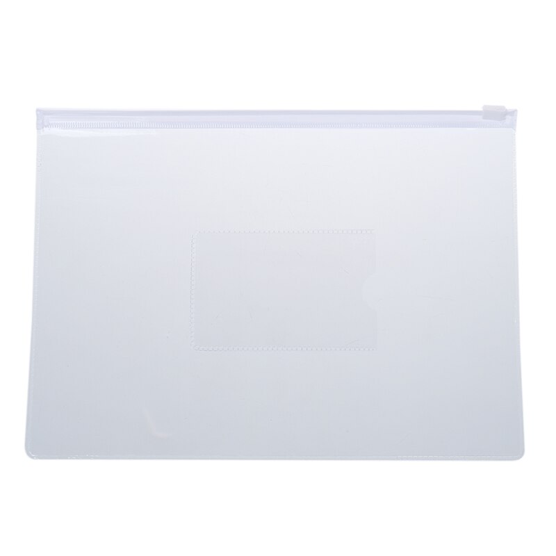 White Clear Size A5 Paper Slider Zip Closure Folders Files Bags 20 Pcs: Default Title