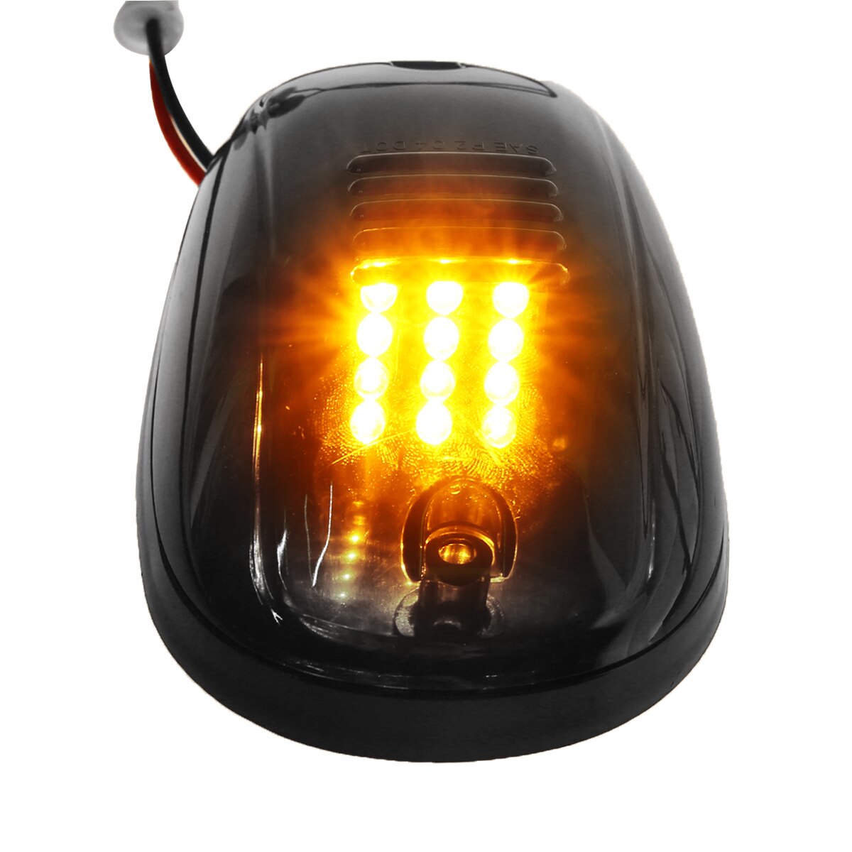 Luz LED ahumada para techo, marcador de luz para cabina, color amarillo ámbar, 5 piezas, 12V, para correr, camión, SUV, 4x4