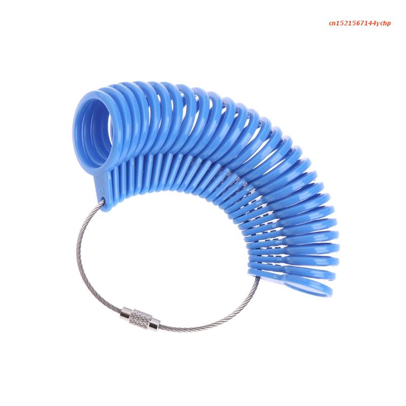 Finger Ring Sizer Plastic Jewelry Making Measurement Mandrel Standard Size Tools: Blue