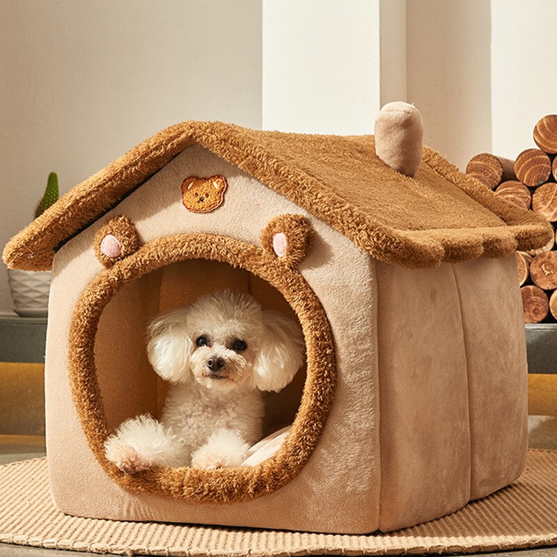 Abnehmbare Hund Haus Welpen Zwinger Haustier Luxus Villa Katze Zelt Nest Geschlossenen Teddy Chihuahua Höhle Kleine Hunde Korb Hund Liefert