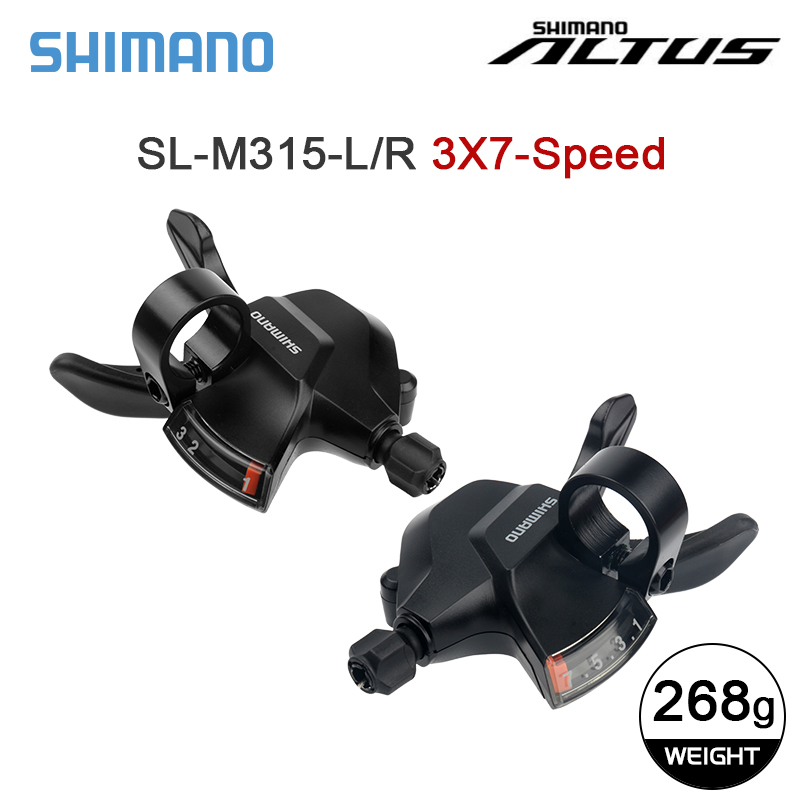 Shimano-palanca de cambios M315 para bicicleta de montaña, 7 y 8 velocidades, Altus, RD-M310, desviador trasero, 21S, 24V, 3S: Borgoña