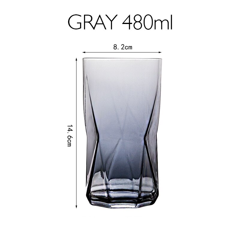 Wine cup Crystal constellation Glass Cups Stylish Red Wine goblet Vodka Shot Cup Whiskey Glassware Drinking For Barware: GRAY 480ml